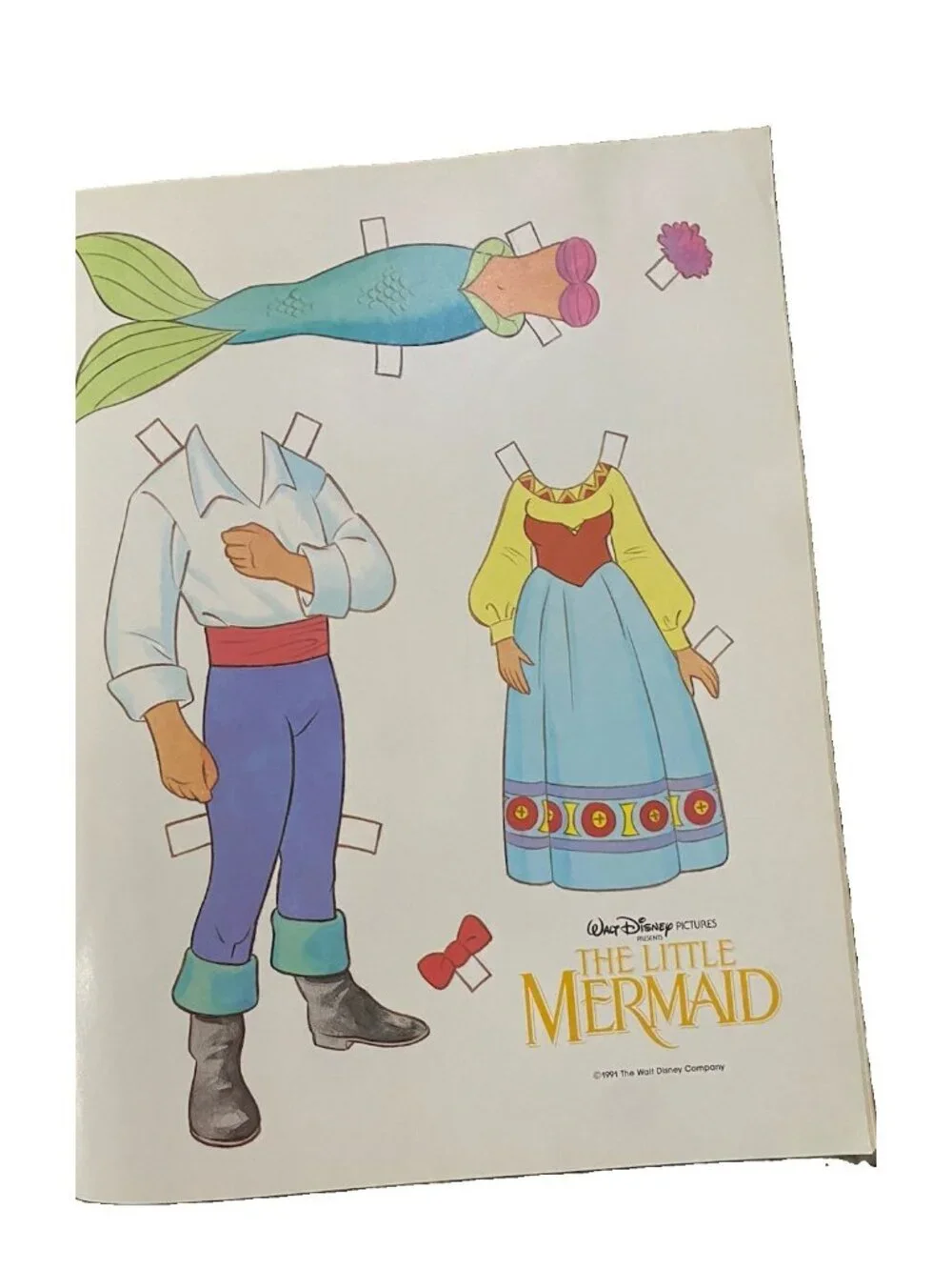 Walt Disney's The Little Mermaid Paper Doll NEW/UNPUNCHED 1991 Golden Vintage